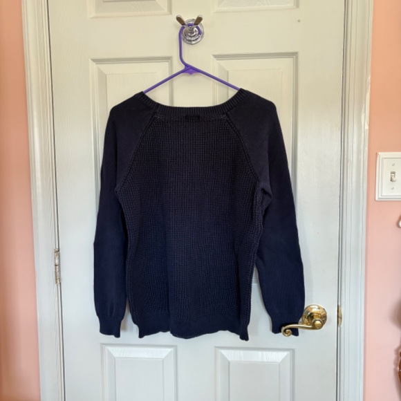 💙 Merona Navy Blue Knit Sweater | Size L - Picture 2 of 3